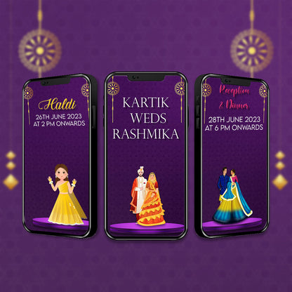 Wedding Video Invitation | Stylish Theme | AI-1016