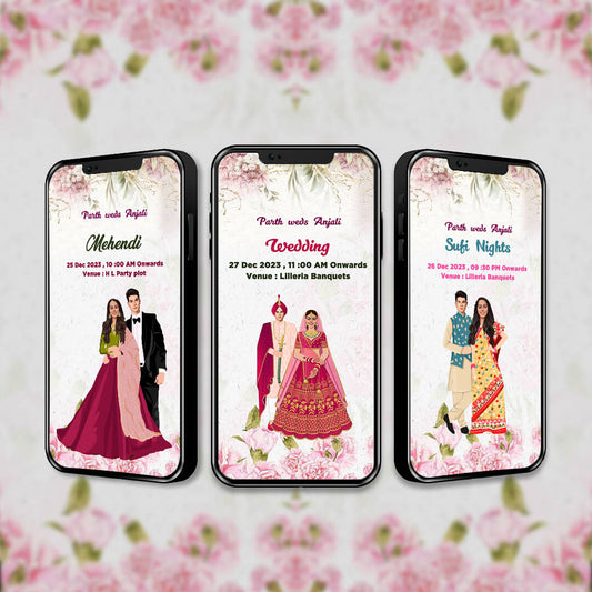 Wedding Video Invitation | Customize| AI-1005