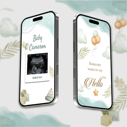 Pregnancy Announcement Video Invitation | Elegant Design | AI-1035
