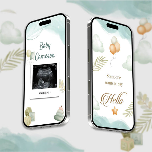 Pregnancy Announcement Video Invitation | Elegant Design | AI-1035
