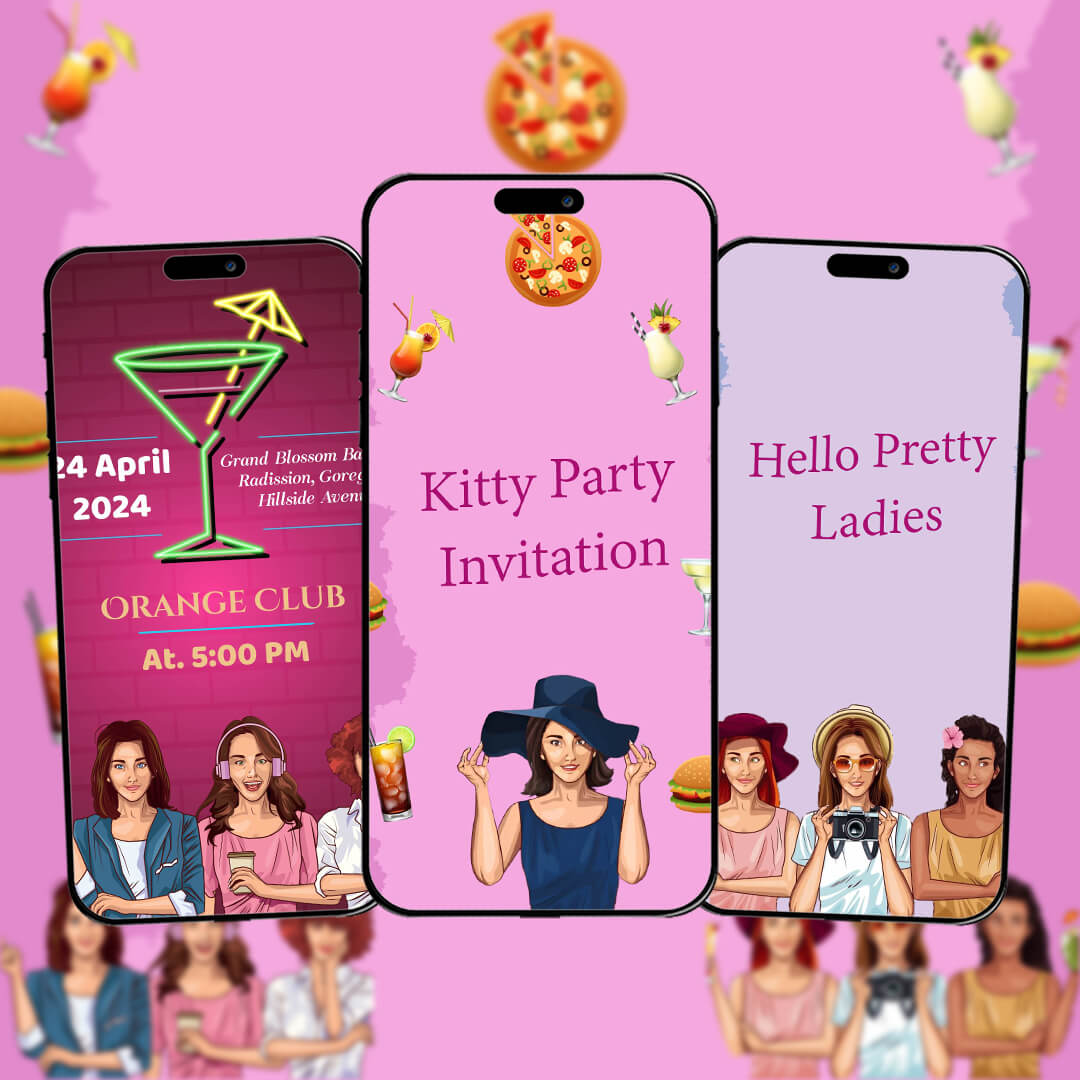 Kitty Party Invitation Video | E-Cards Invites | AI-1174