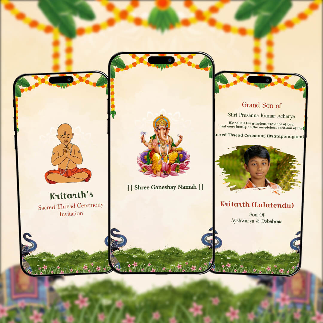 Thread Ceremony Invitation Video | Personalized tradition | AI-1428