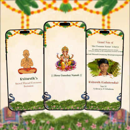 Thread Ceremony Invitation Video | Personalized tradition | AI-1428