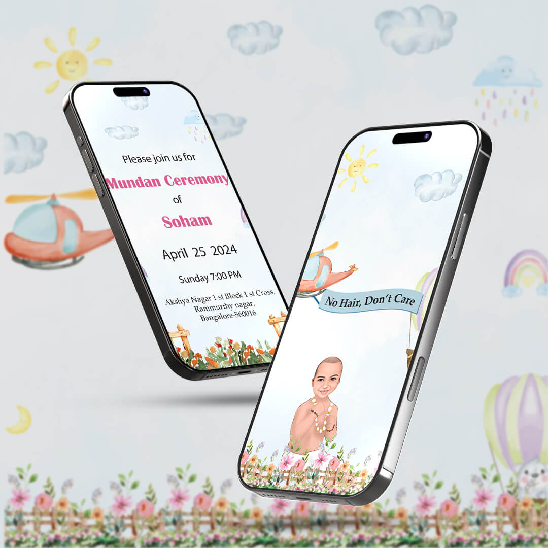 Mundan Ceremony Invitation Video | No Hair Don’t Care |AI-1060