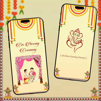 Ear Piercing Ceremony Invitation Video | Cherished Memory | AI-1095