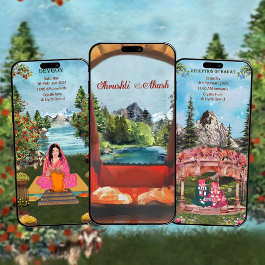 Kashmiri Wedding Invitation Video | Custom Digital E-Invite| AI-1403