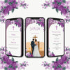 Christian Wedding Invitation Video | Purple Theme |AI-1162