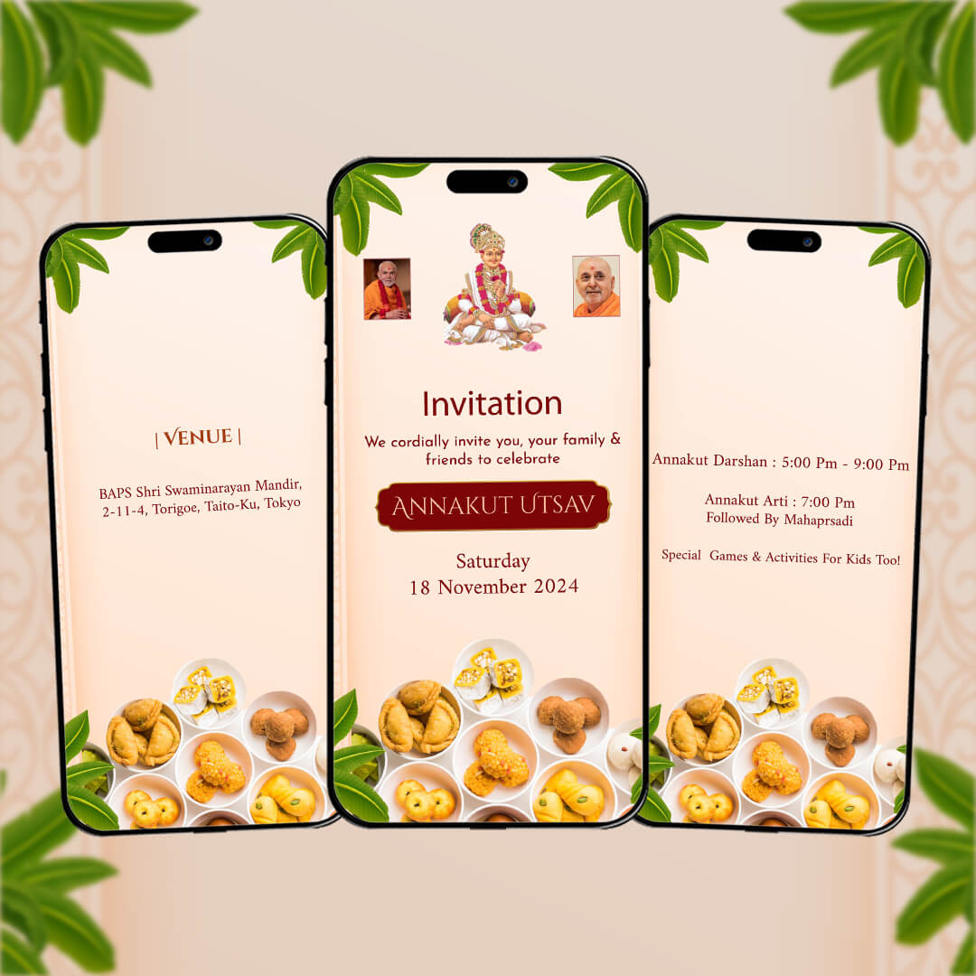 Annakut Utsav Invitation Video | Govardhan Puja | AI-1374
