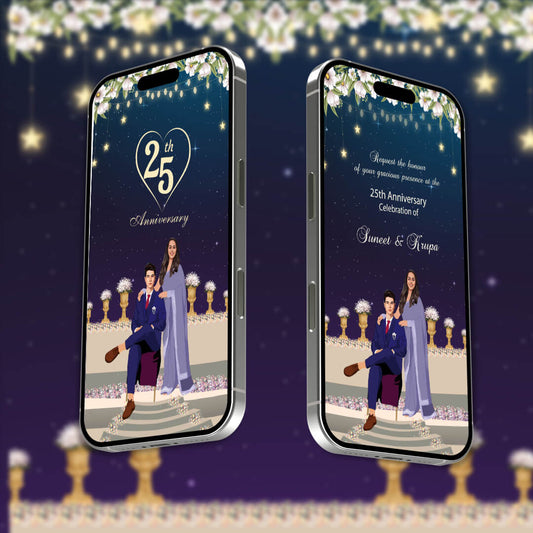 Anniversary Video Invitation | Stylish Couple | AI-1137
