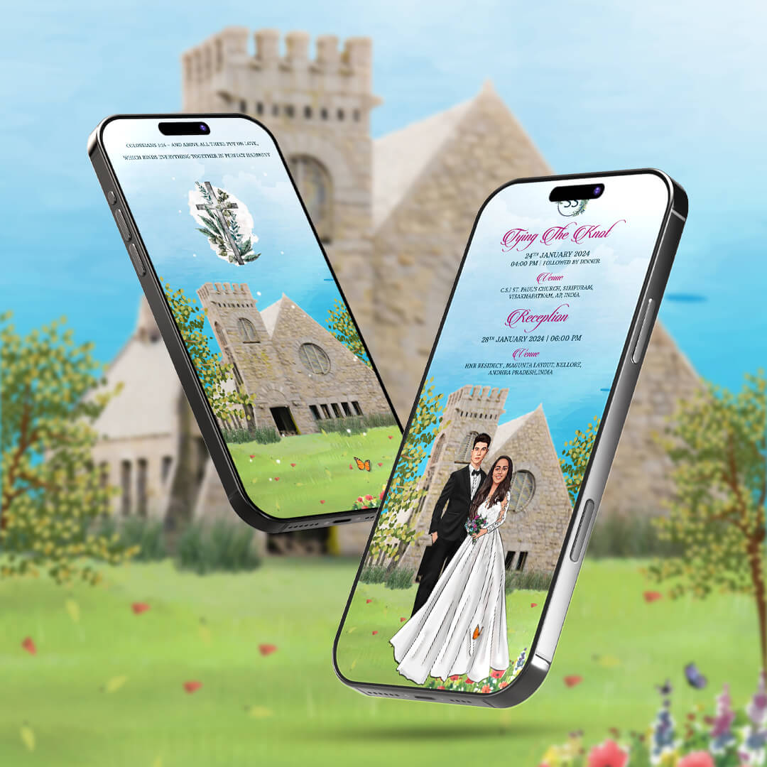 Christian Wedding Invitation Video | Church-Inspired | AI-1165