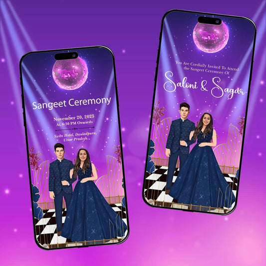 Sangeet Ceremony Invitation Video | Dance Floor | AI-1206