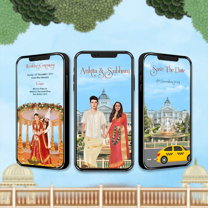Bengali Wedding Invitation Video | Romantic Urban Landscape | AI-1227