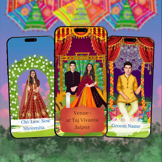 Digital Wedding Invitation Video | Love in Motion | AI-1269