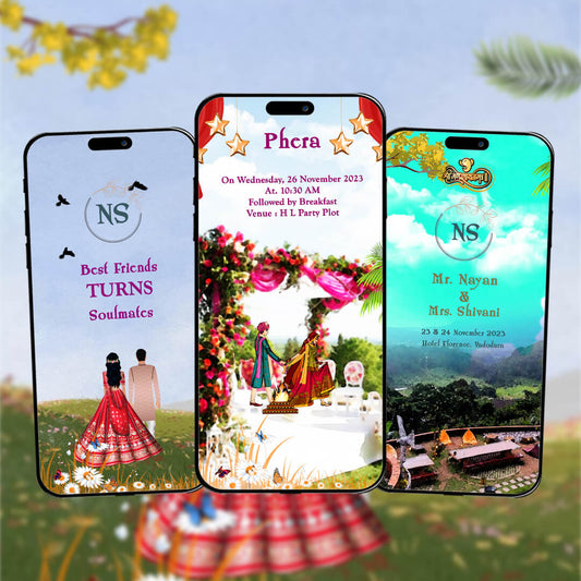 Wedding Video Invitation | Floral | AI-1006