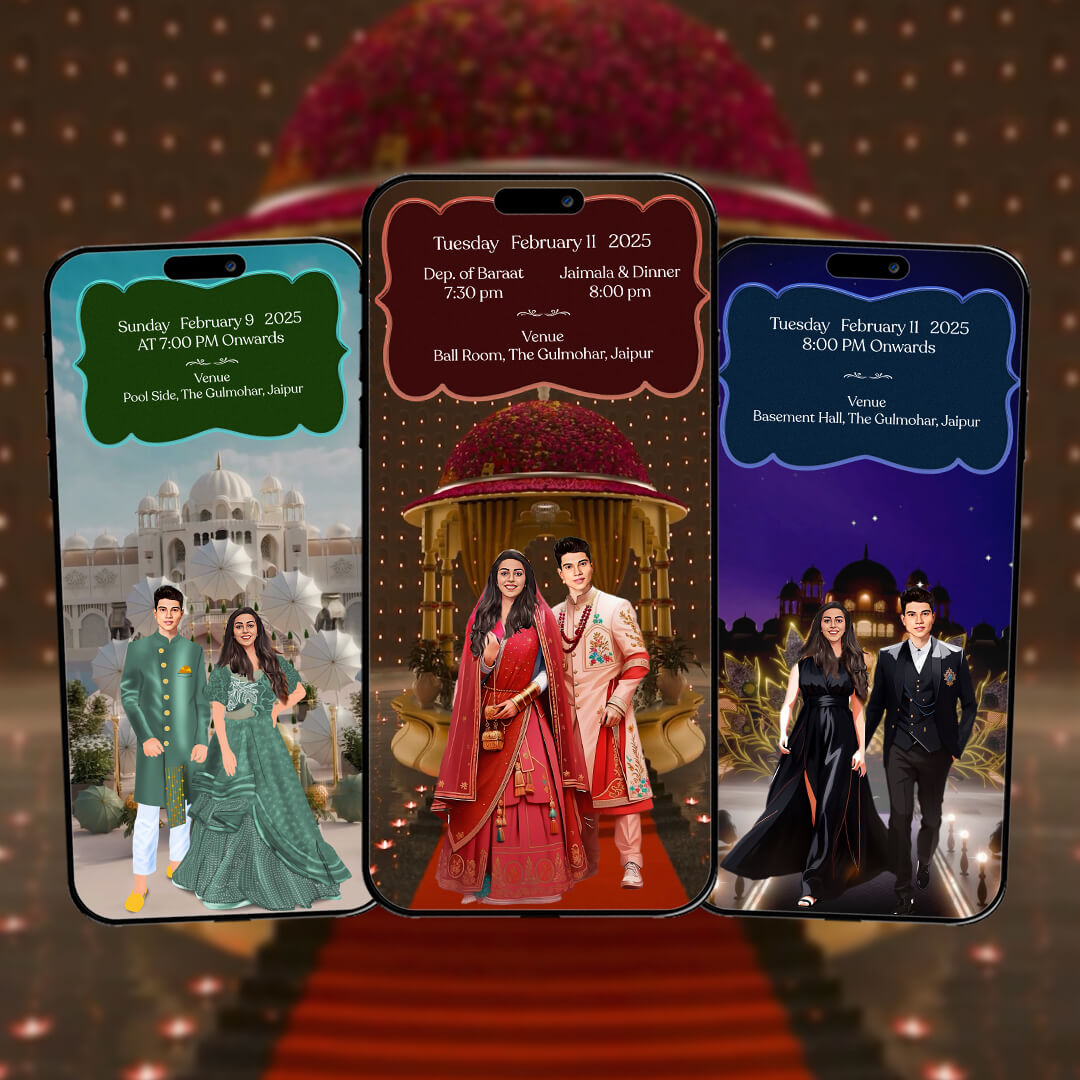 Digital 3D Wedding Invitation Video | HD Video | AI-1482