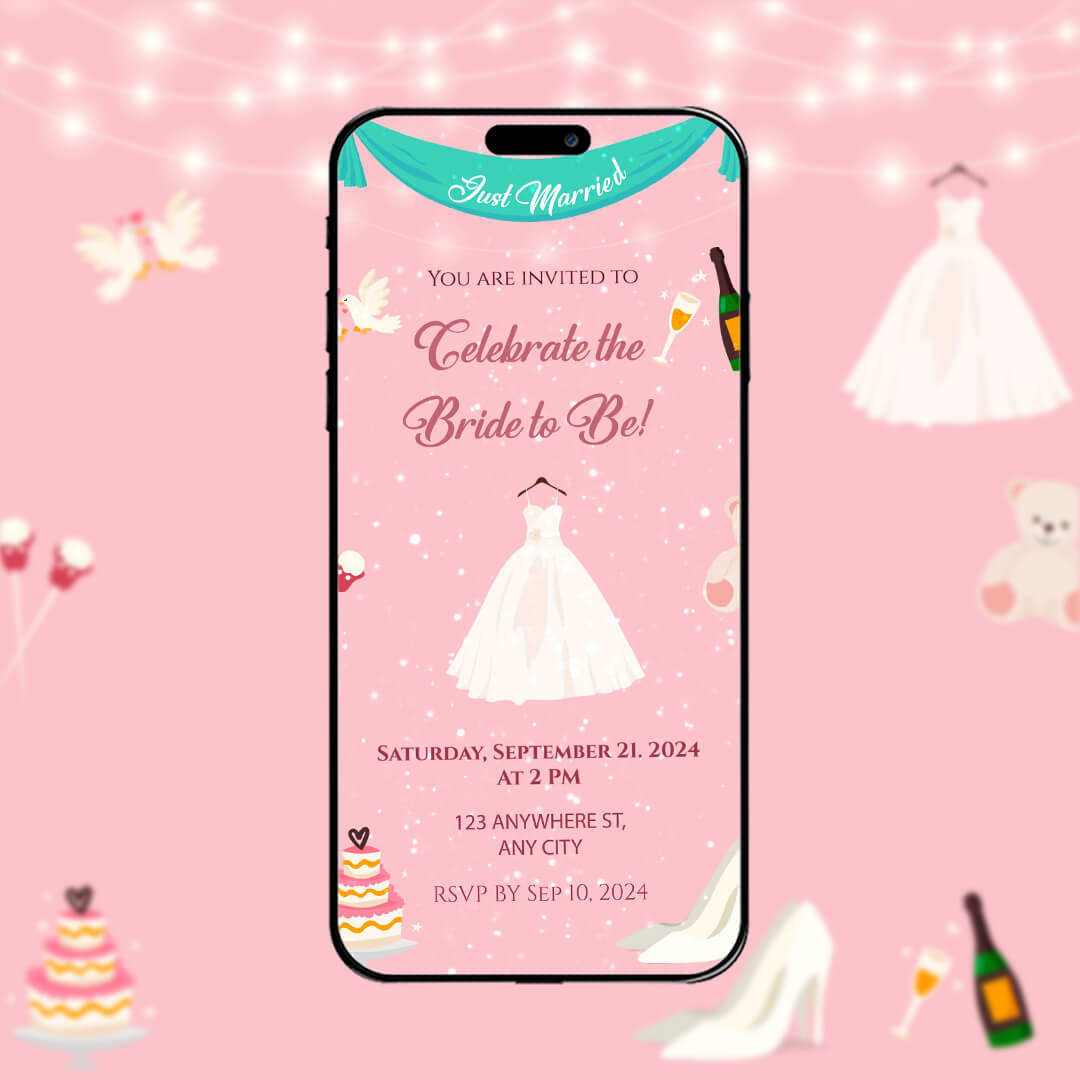 Bridal Shower Invitation Video | Pink Theme | AI-1282