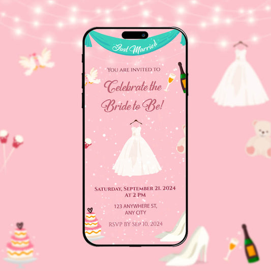 Bridal Shower Invitation Video | Pink Theme | AI-1282