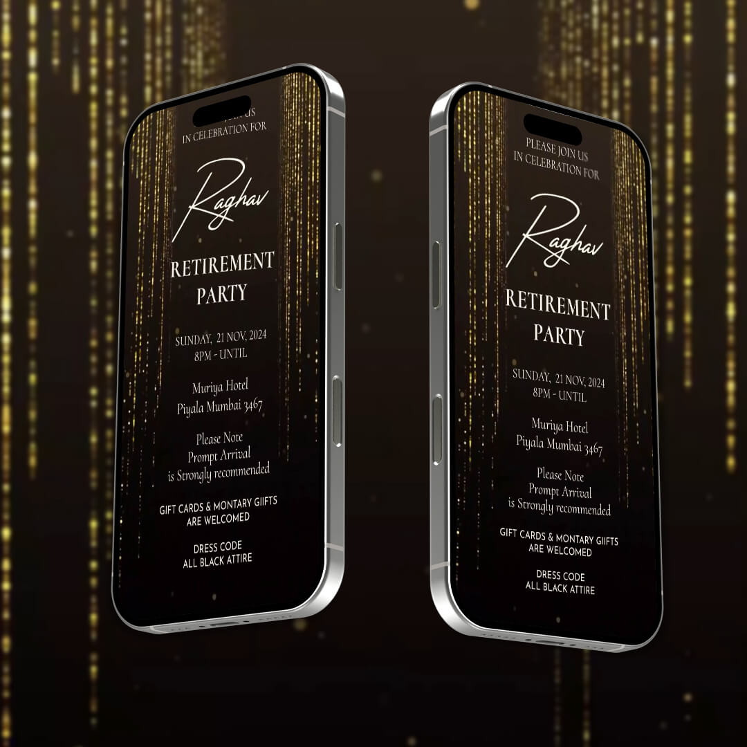 Retirement Party Invitation Video | Elegant Retirement Party |AI-1183