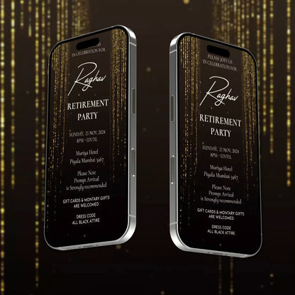 Retirement Party Invitation Video | Elegant Retirement Party |AI-1183