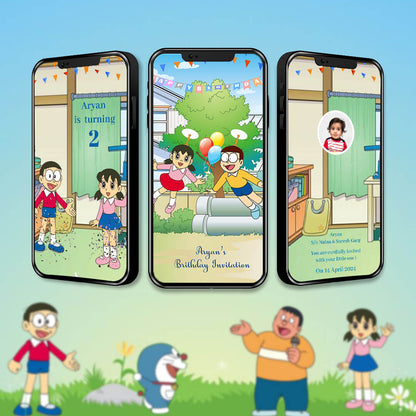 Birthday Invitation Video | Animated Character Cartoons Theme| AI-1331