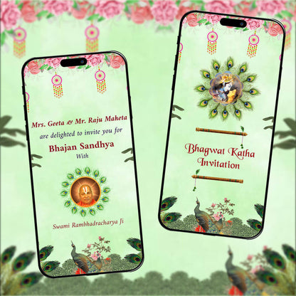 Bhagwat Katha Invitation Video | Modern Invite | AI-1271