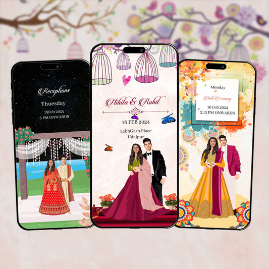 Digital Wedding Invitation Video | Elegant & Modern |AI-1275