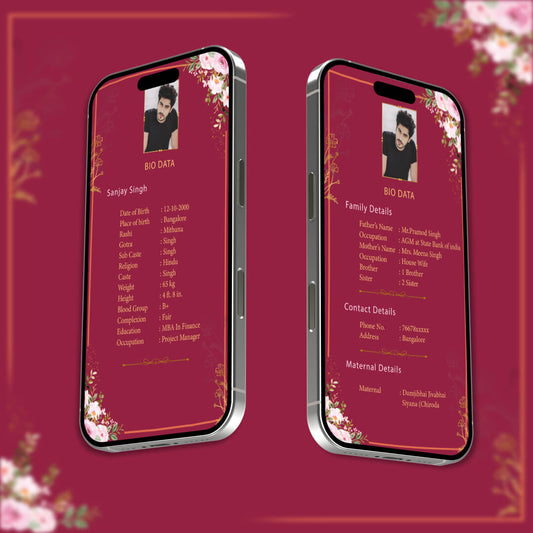 Digital BioData Video Template | Stylish | AI-1415