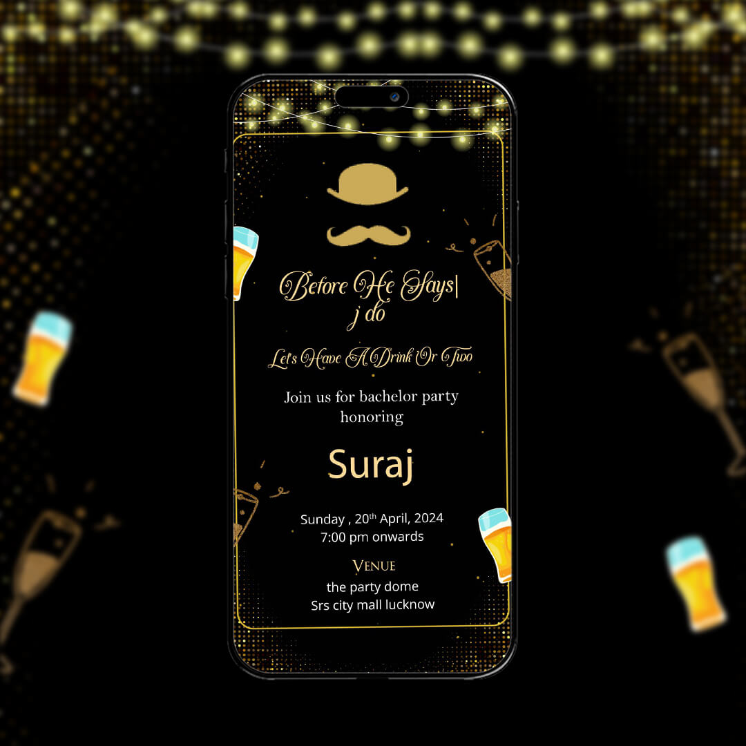 Bachelor Party Invitation Video  | Party Invite | AI-1187