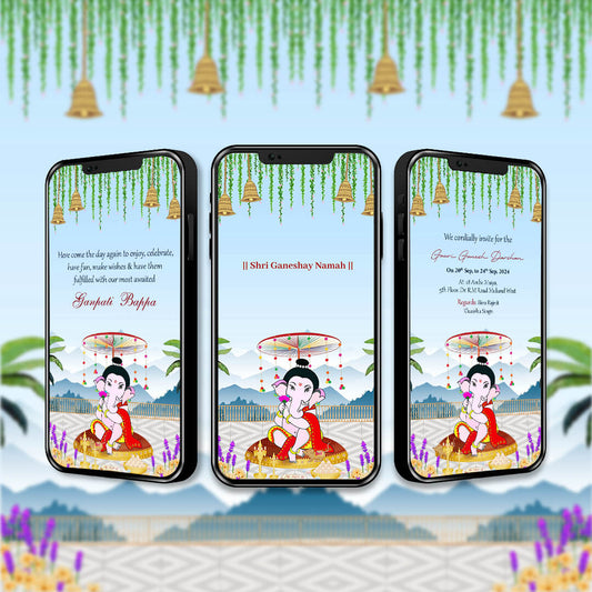 Ganesh Chaturthi Invitation Video | Ganpati invite | AI-1284