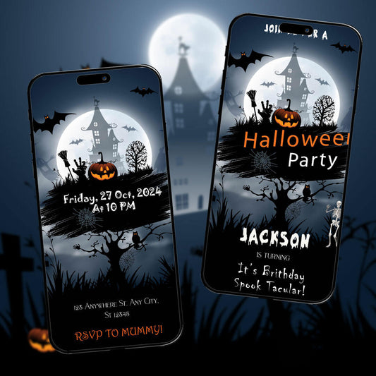 Halloween Party Invitation Video | Spooky Theme | AI-1293