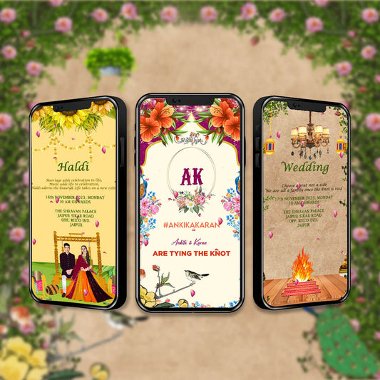 Wedding Video Invitation | Modern Invite | AI-1022