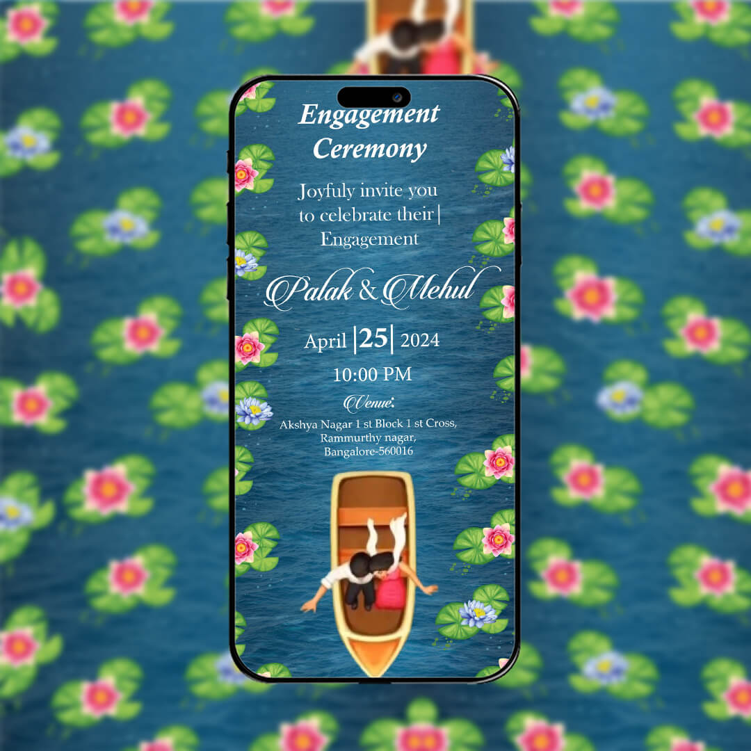 Engagement & Ring Ceremony Video Invitation | Animated | AI-1118