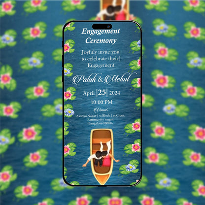 Engagement & Ring Ceremony Video Invitation | Animated | AI-1118