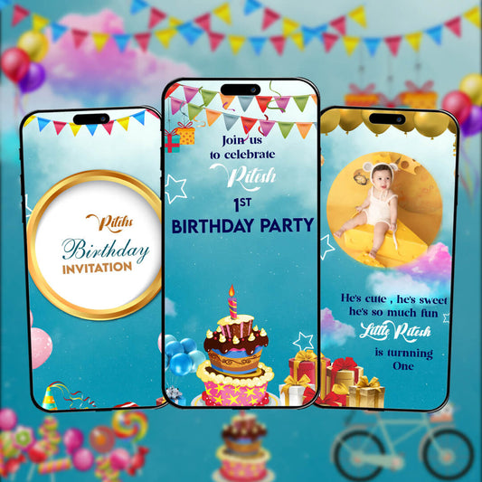 Birthday Invitation Video | Playful Theme | AI-1154