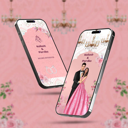 Engagement & Ring Ceremony Video Invitation | Pink | AI-1288
