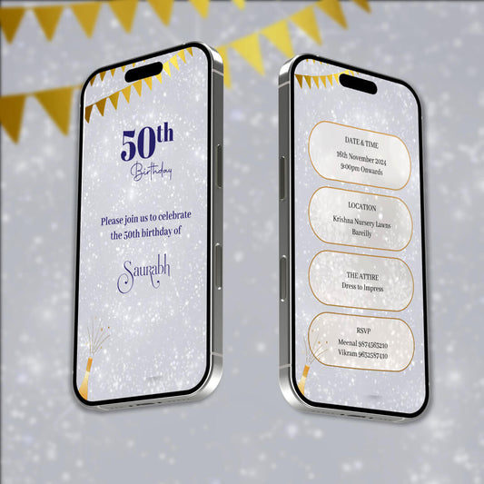 Birthday Invitation Video | Silver Theme | AI-1381