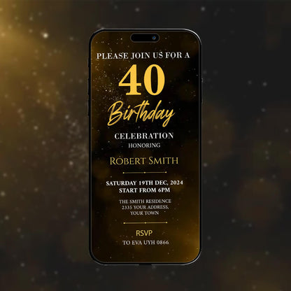 Digital Birthday Invitation Video | Bold Style | AI-1258