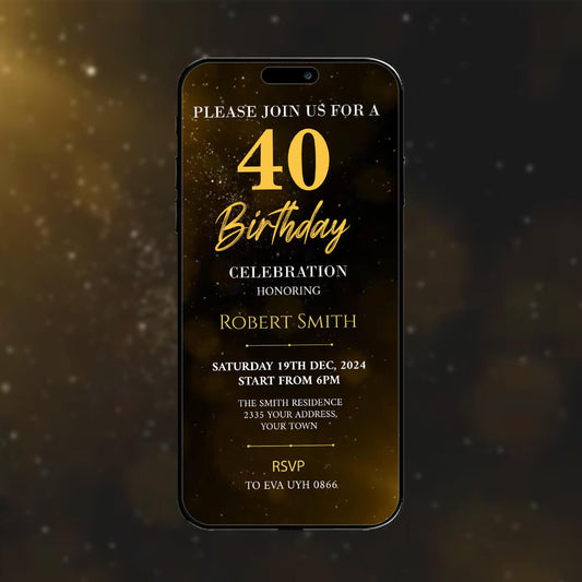 Digital Birthday Invitation Video | Bold Style | AI-1258