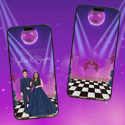 Sangeet Ceremony Invitation Video | Dance Floor | AI-1206