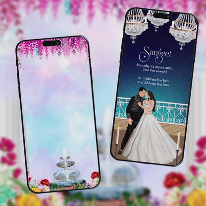 Digital Wedding Invitation Video | Night theme | AI-1312