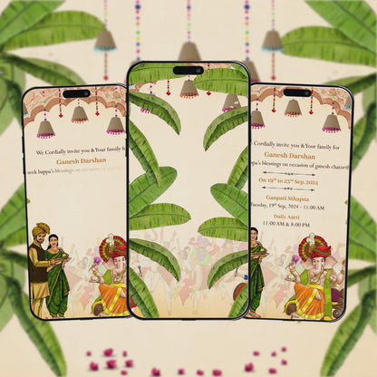 Ganesh Chaturthi Invitation Video | Digital Invitation | AI-1285
