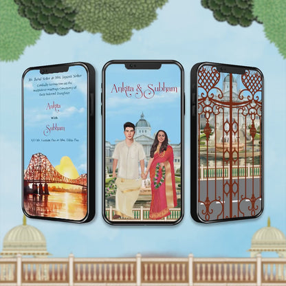 Bengali Wedding Invitation Video | Romantic Urban Landscape | AI-1227