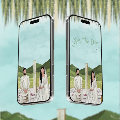 Save The Date Invitation Video & Days to Go Invites | Modest Celebration | AI-1475