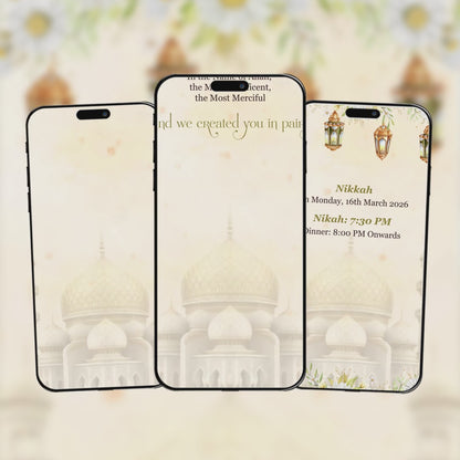 Muslim Wedding Invitation Video | Wedding Video Invitation | AI-1550