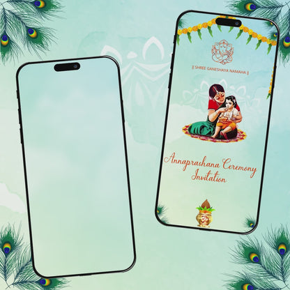 Annaprashan Ceremony Invitation Video | Baby’s First Rice |AI-1042