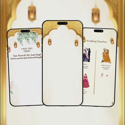 Sikh Wedding Invitation Video | Modern Elegance | AI-1322
