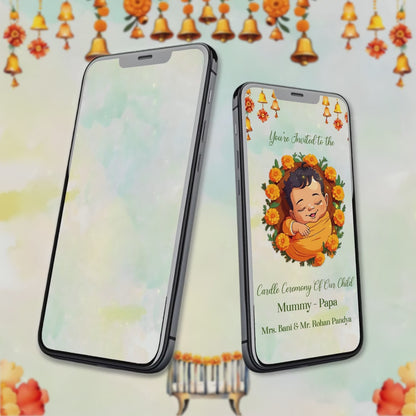 Cradle Ceremony Invitation Video | Tender Baby Function| AI-1451