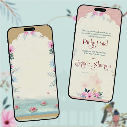 Digital Wedding Invitation Video | Romantic Animated Invite| AI-1485