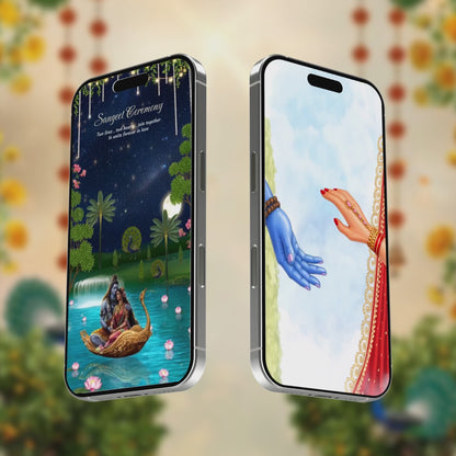 Shiv Parvati Theme Wedding Invitation Video | AI-1573