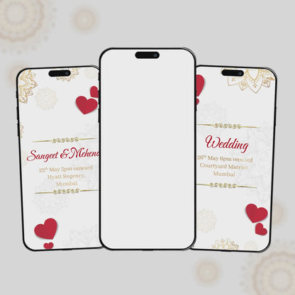 Digital Wedding Video Invitation | Romantic Digital Invite| AI-1168